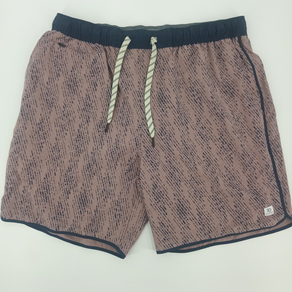 7 Diamonds Mens XL Printed Core Active Hybrid Shorts Abstract Stretch